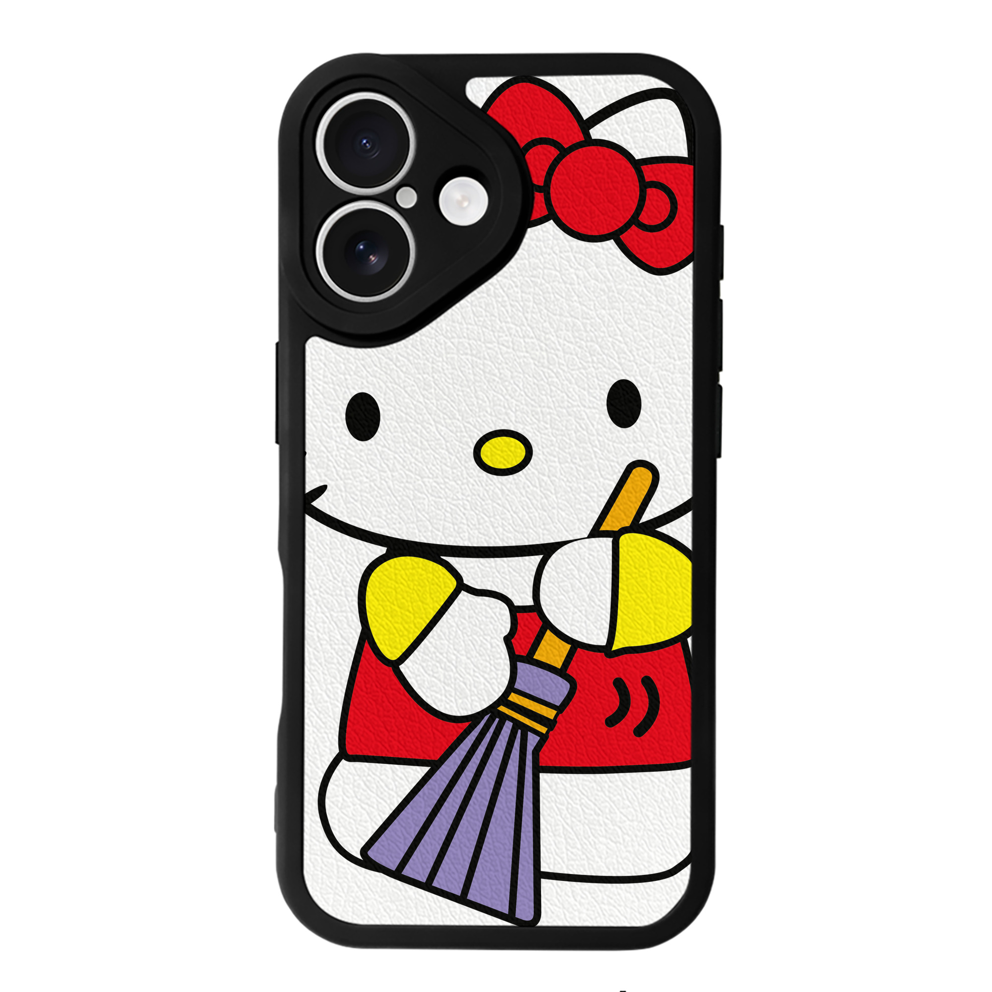 （画像用） Hello Kitty ハローキティ 【iPhone 16シリーズ対応】シリコンスマホケース（レザー調） 材質：シリコン